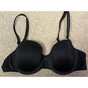 Chantelle Underwire Lined Rive Gauche T-shirt Bra Size 34C Black